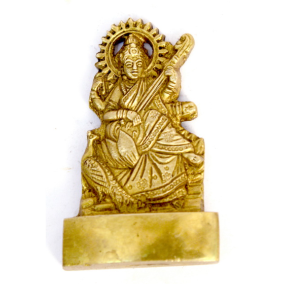 Brass Saraswati Devi Small Idol KBH00607