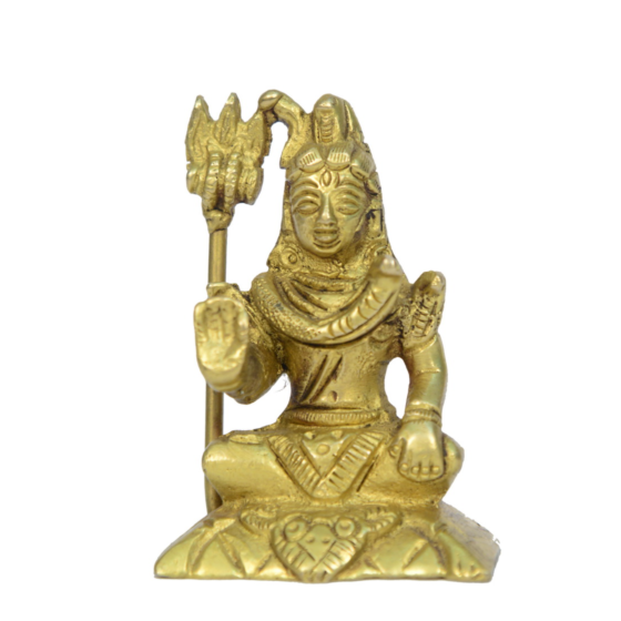 Brass Lord Shankar Small Statue Idol KBH00739