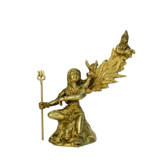 Brass Shankar with Ganga Statue Medium Idol KBH00839