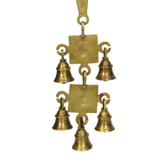 Brass Wall Hanging , Lord Ganesha & Laxmi Bell KBH00855