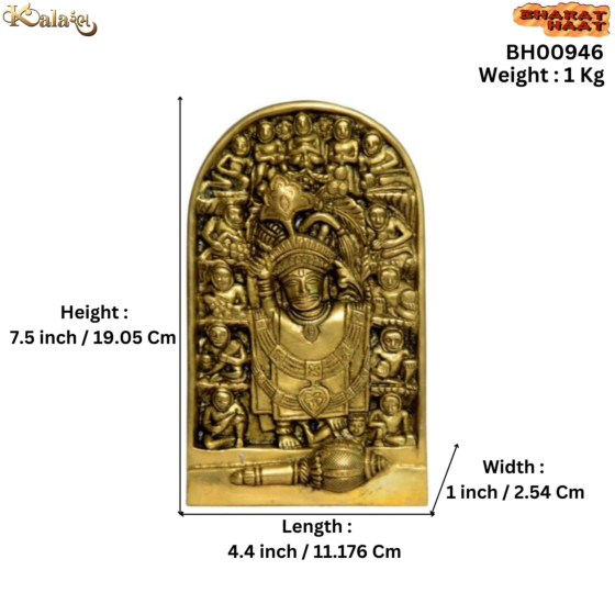 Brass Sarangpur Hanuman Wall Hanging KBH00946