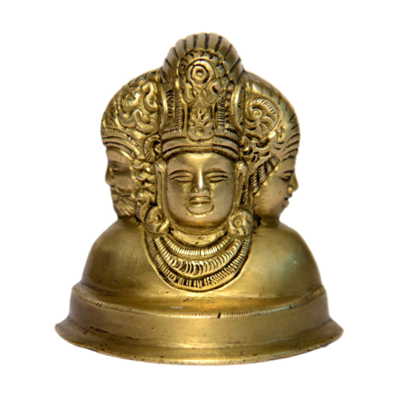 Brass 3 lady face Statue KBH01006