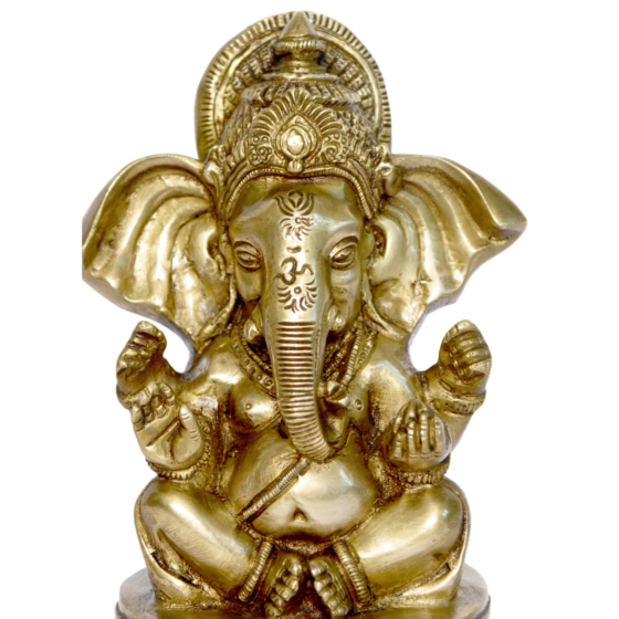 Brass Ganesha with big ear | KBH01037