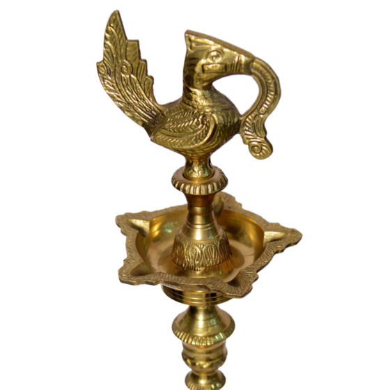 Brass Peacock Divi Large KBH01054