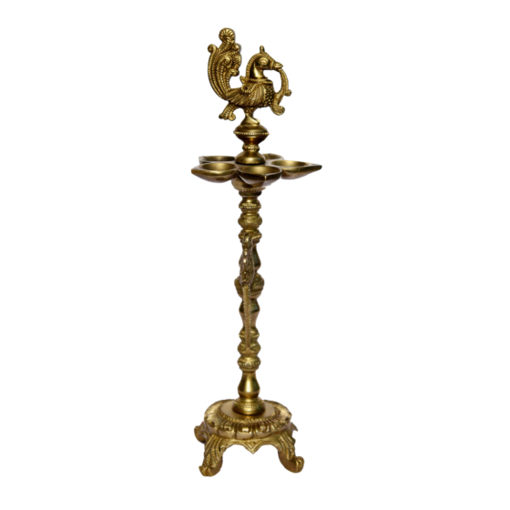 Brass Peacock Divi Small KBH01056