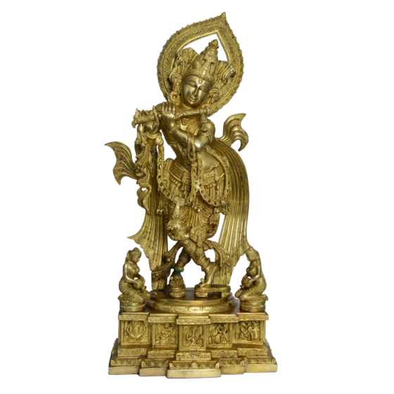 Brass krishna Story 25 Inch | KBH01063