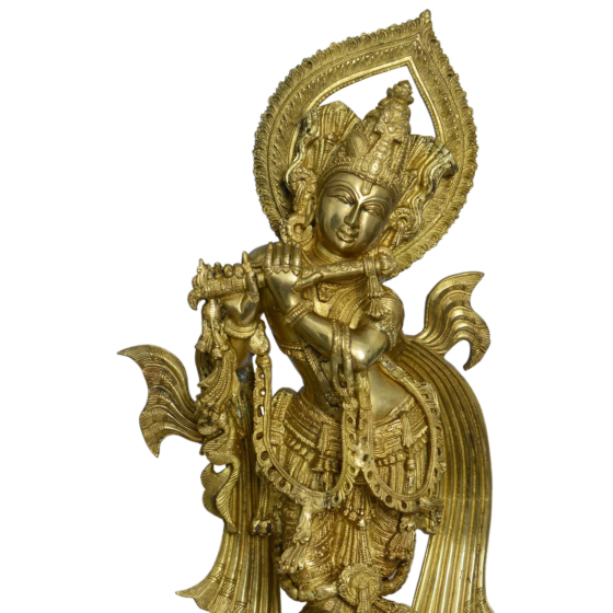 Brass krishna Story 25 Inch | KBH01063