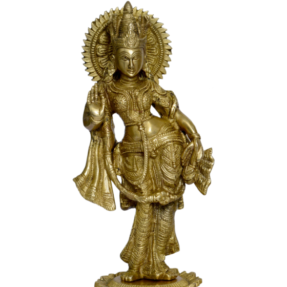 Brass radha krishna pair medium 11 Inch | KBH01066