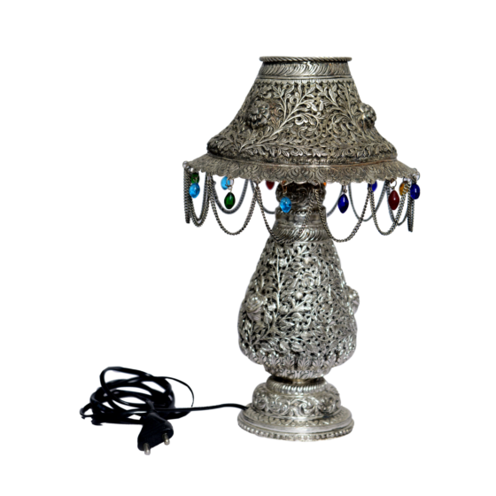 Copper Table Lamp with Silver Coating KBH01072