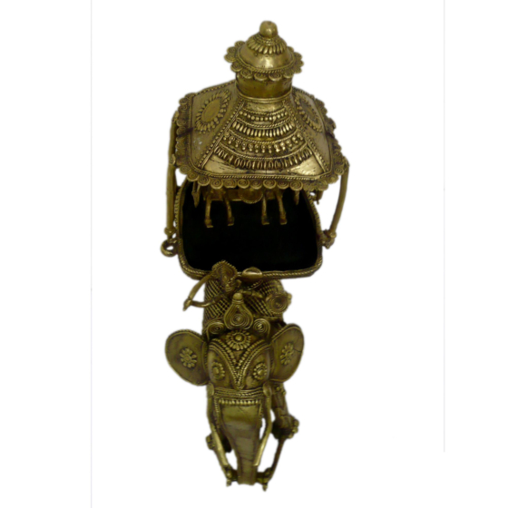 Brass Elephant Ambadi Art Masterpiece KBH01307