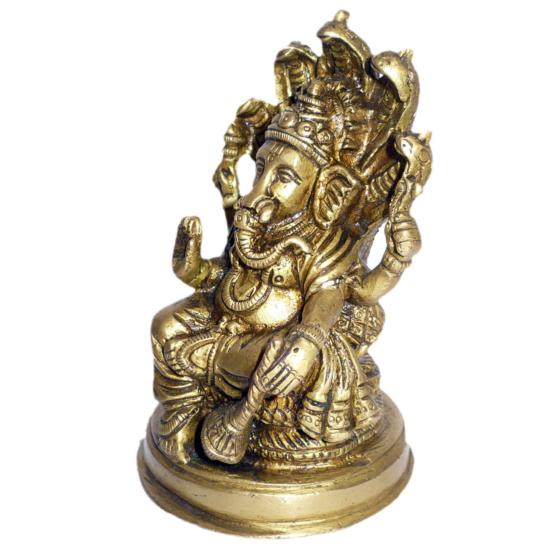Brass Sheshnag Ganesha Idol KBH01379