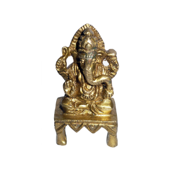 Brass Bajath Ganesha Small Idol KBH01400