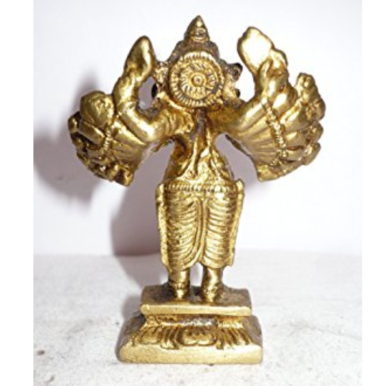 Brass 12-Hand Standing Ganesha Idol KBH01409