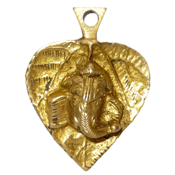 Brass Pan-Shaped Ganesha Hanging Idol KBH01430