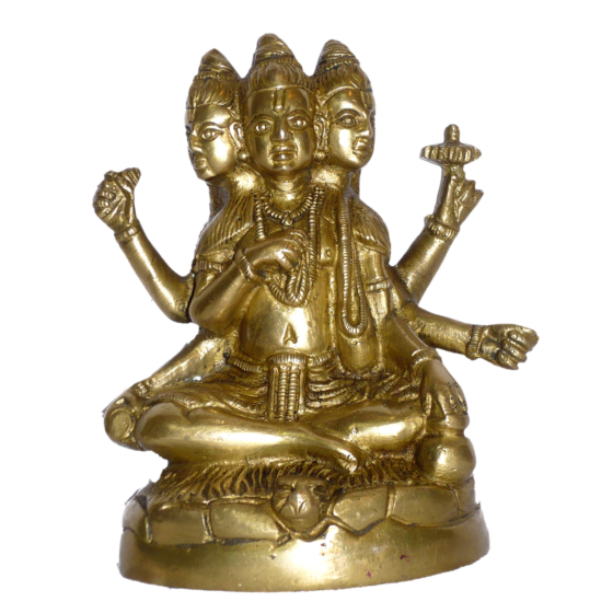 Brass Dattatray Sitting , Hindu Idol KBH01460