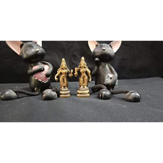 Brass Riddhi Siddhi Pair Small Idols KBH01484