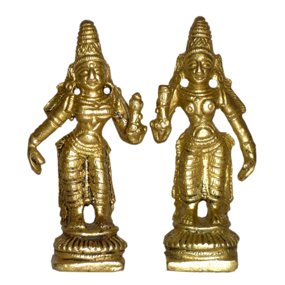 Brass Riddhi Siddhi Pair Small Idols BH01484