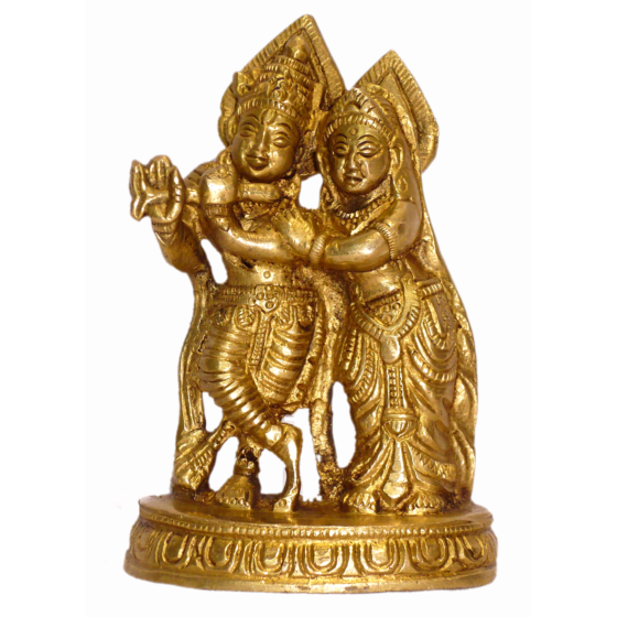 Brass Radha Krishna Idol KBH01493