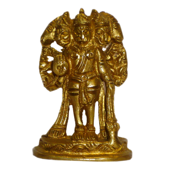 Brass Panchmukhi Hanuman Small Idol KBH01530