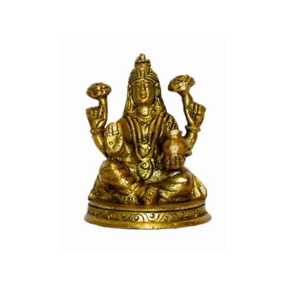 Brass Laxmi Sitting Mid Idol KBH01537