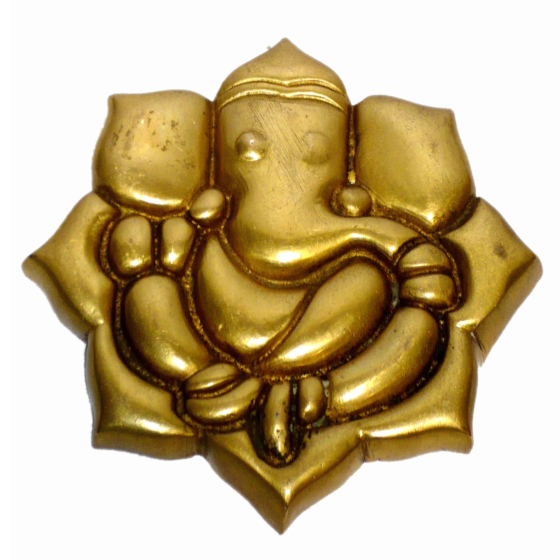 Brass Ganesha Plate Hanging Mid Idol KBH01557