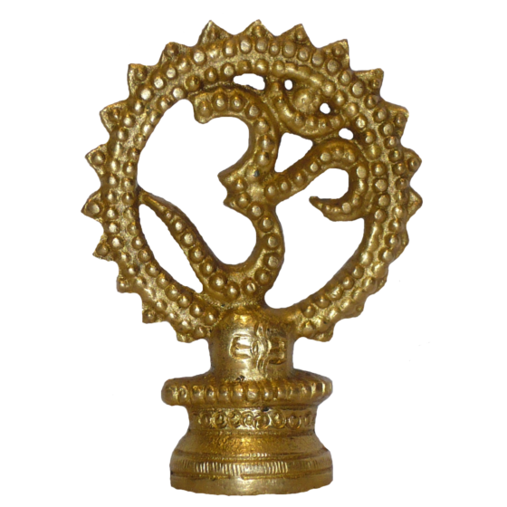 Brass Om Round Kaman Small Idol KBH01627