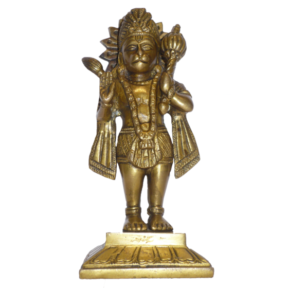 Brass Hanuman Standing Mid Idol KBH01653
