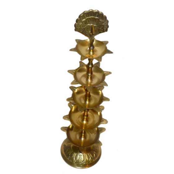 Brass Peacock Divi 5 Step Big KBH01699
