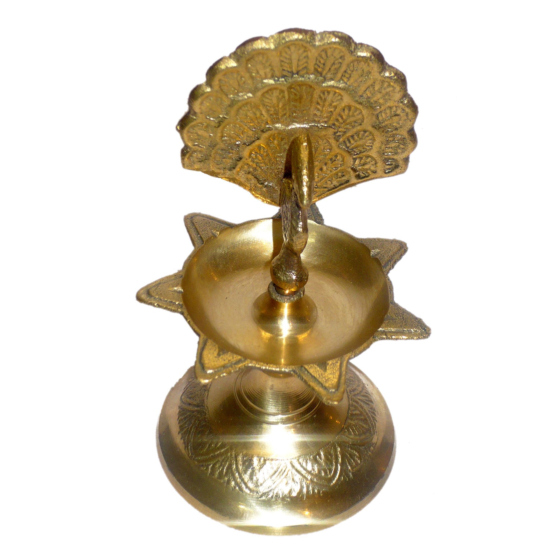 Brass Peacock Divi 1 Step Small KBH01703