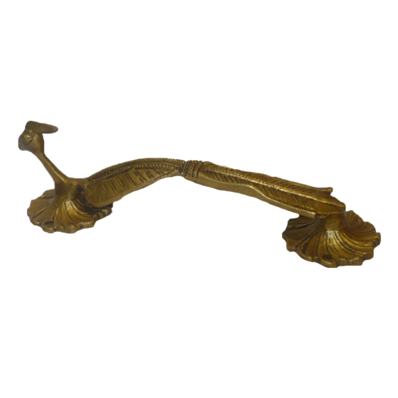 Brass Peacock Door Handle Mid KBH01779