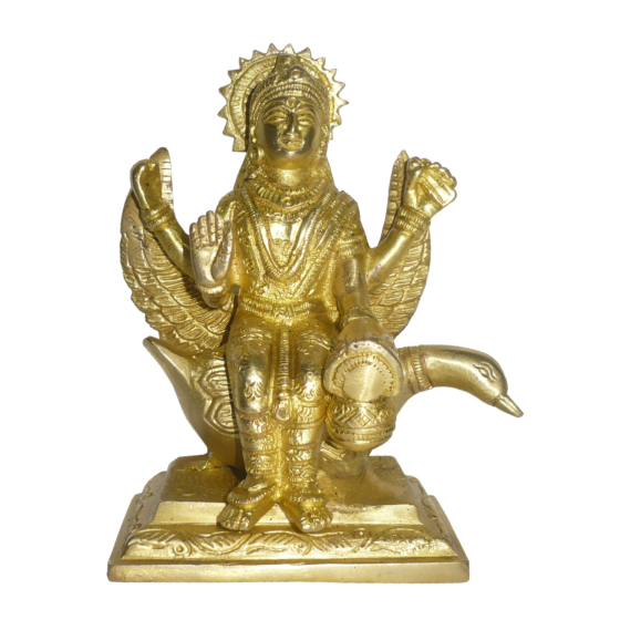 Brass Brahmani Maa Sitting Mid Idol KBH02607