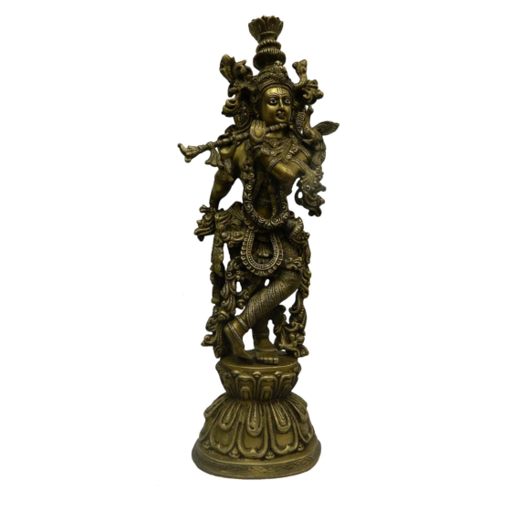 Brass Standing Krishna Med Idol KBH02622