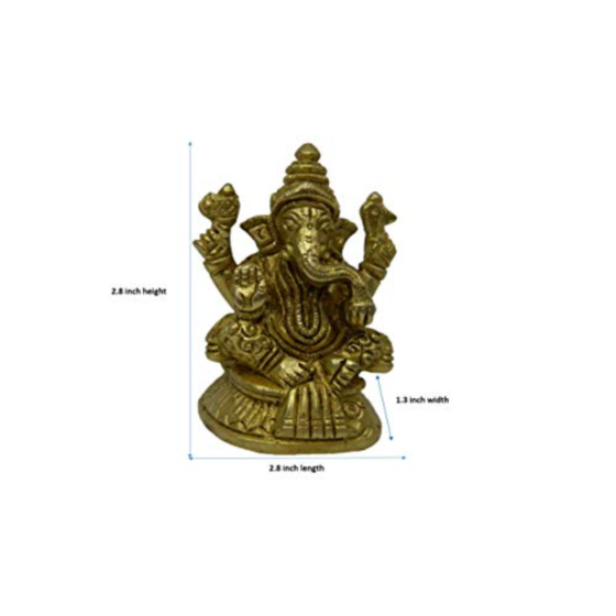 Brass Sitting Ganesha Idol KBH02638