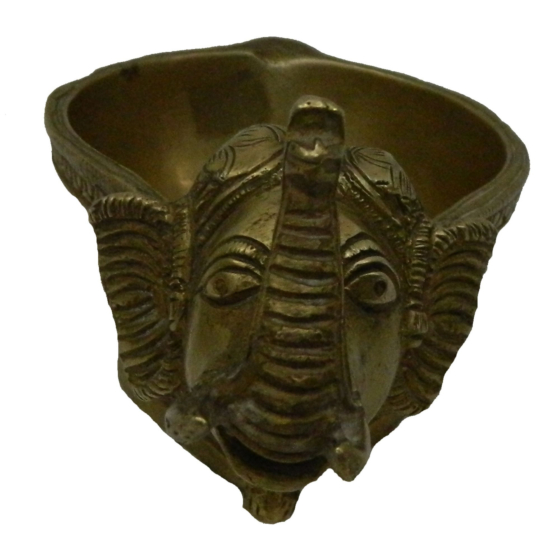 Brass Elephant Face Divi Mid Idol KBH02659