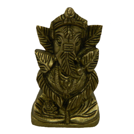 Brass Pan Shape Ganesha Mid Idol KBH02696