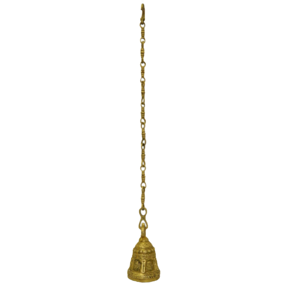 Brass Hanging Bell with Chain KBH02842