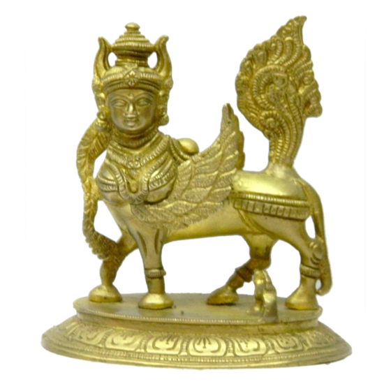 Brass Kamdhenu Cow Idol KBH03418