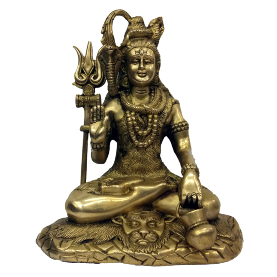 Brass Shiva Sitting Idol KBH03657