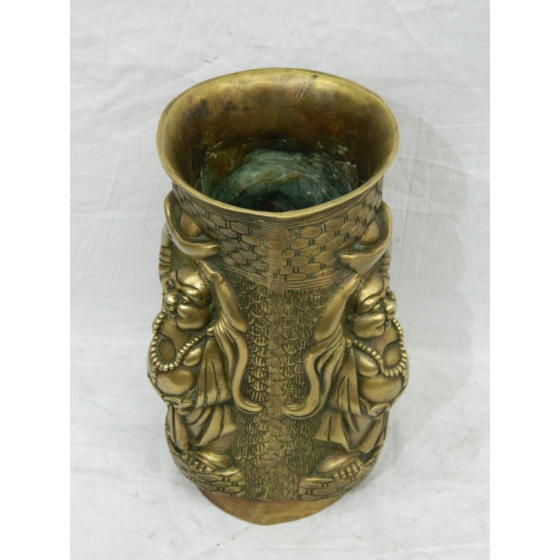 Brass Laughing Buddha Flower Pot KBH03932