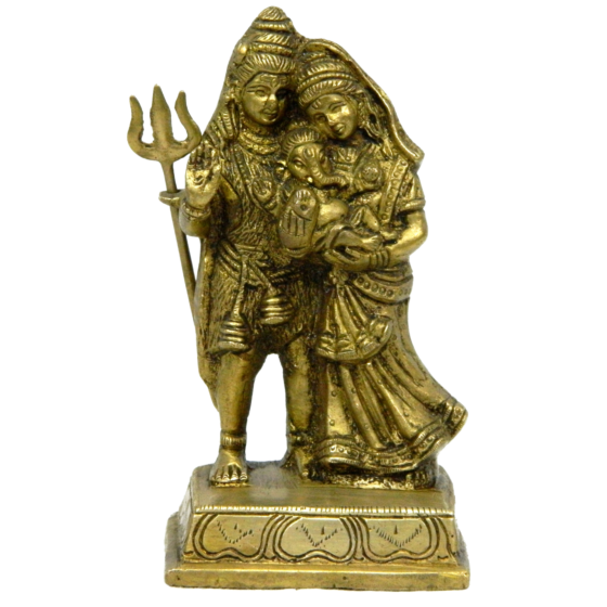 Brass Shiv Family Idol KBH03959