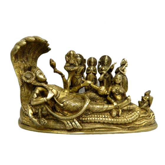 Brass Vishnu Family Idol KBH04129