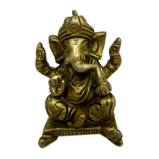 Brass Ganesh Sitting Idol KBH04211