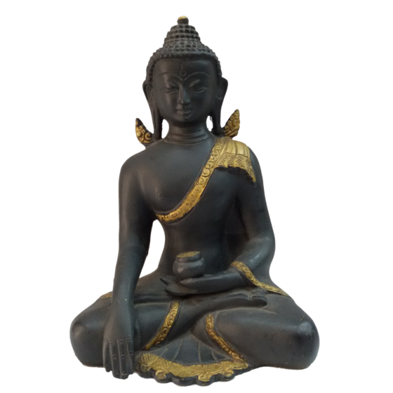 Brass  Black Buddha Idol  KBH04628
