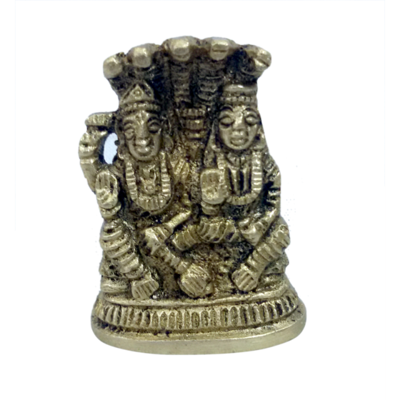 Brass Small Vishnu Laxmi Collectible Statue Idol KBH04791