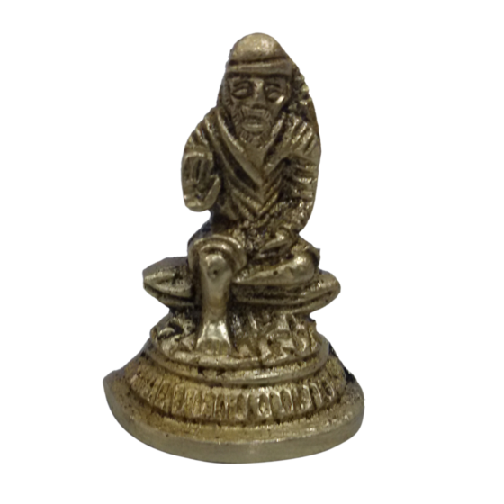Brass Small Sai Baba Collectible Statue Idol KBH04793