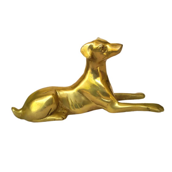 Brass Dog Sitting Figurine KBH04885