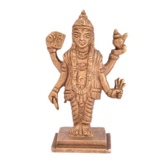 Brass Dhanvantri Small Statue Idol KBH04987