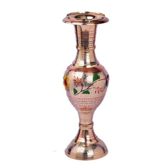 Brass Colour Design Medium Flower Pot KBH05021