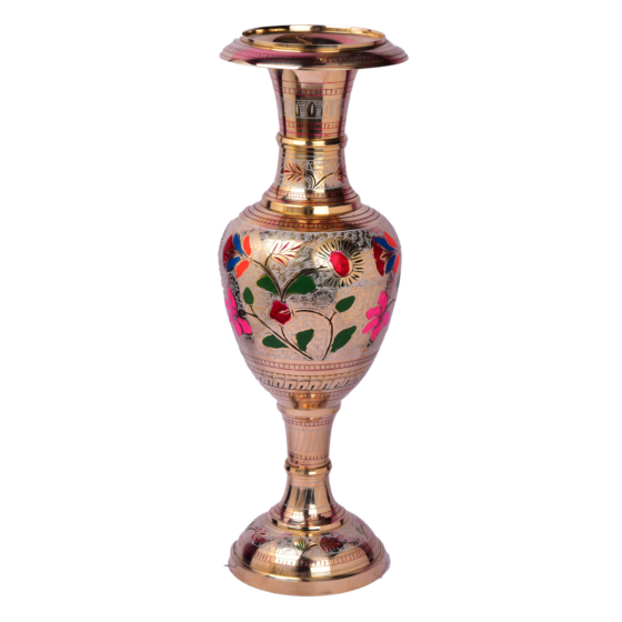 Brass Colour Design Medium Flower Pot KBH05023