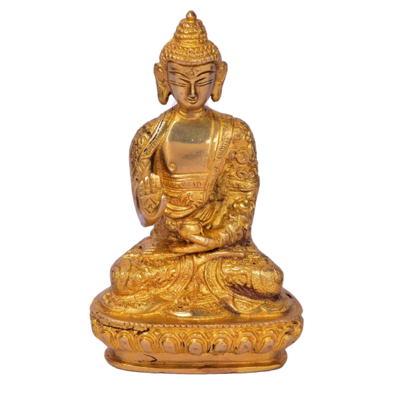 Brass Sitting Buddha Medium Idol KBH05032